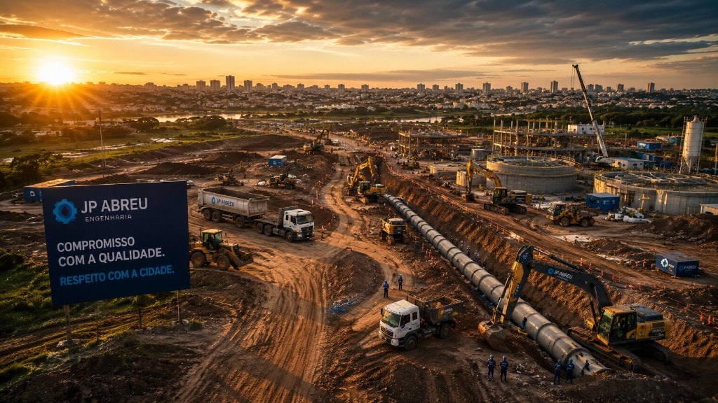 Obra de saneamento — JP Abreu Engenharia